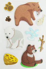 Συγκεχυμένες αυξομειούμενες αυτοκόλλητες ετικέττες βιβλίων συνήθειας, χαριτωμένες ζωικές αυτοκόλλητες ετικέττες λίγων αρκούδων για τα παιδιά