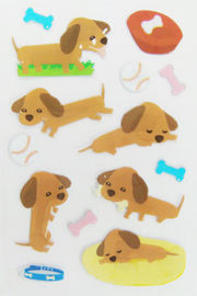 Αυξομειούμενες αυτοκόλλητες ετικέττες σκυλιών Kawaii μόδας, τρισδιάστατες αυτοκόλλητες ετικέττες φυσαλίδων PVC + υλικό της PET